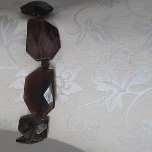 Acrylic choke necklace Brown  19 inches